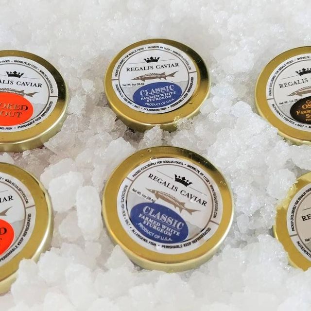 Imported and domestic caviar